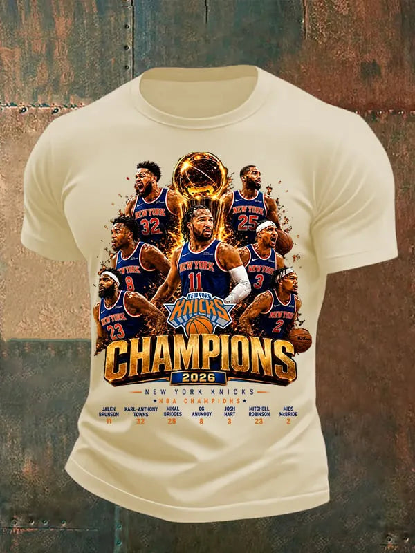 Men's New York Knicks Champions Team Roster T-shirt