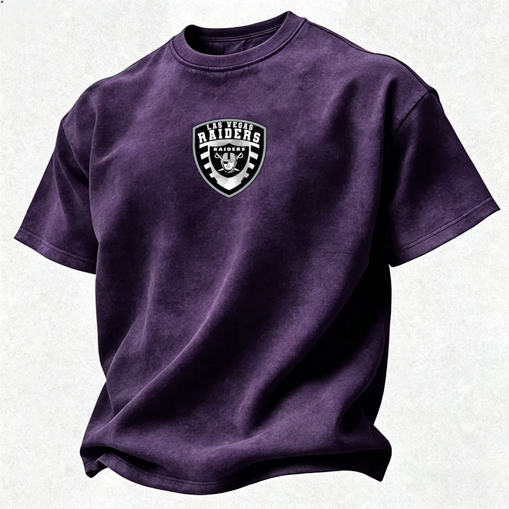 Las Vegas Raiders Printed Unisex 100% Pure Cotton Washed T-Shirt