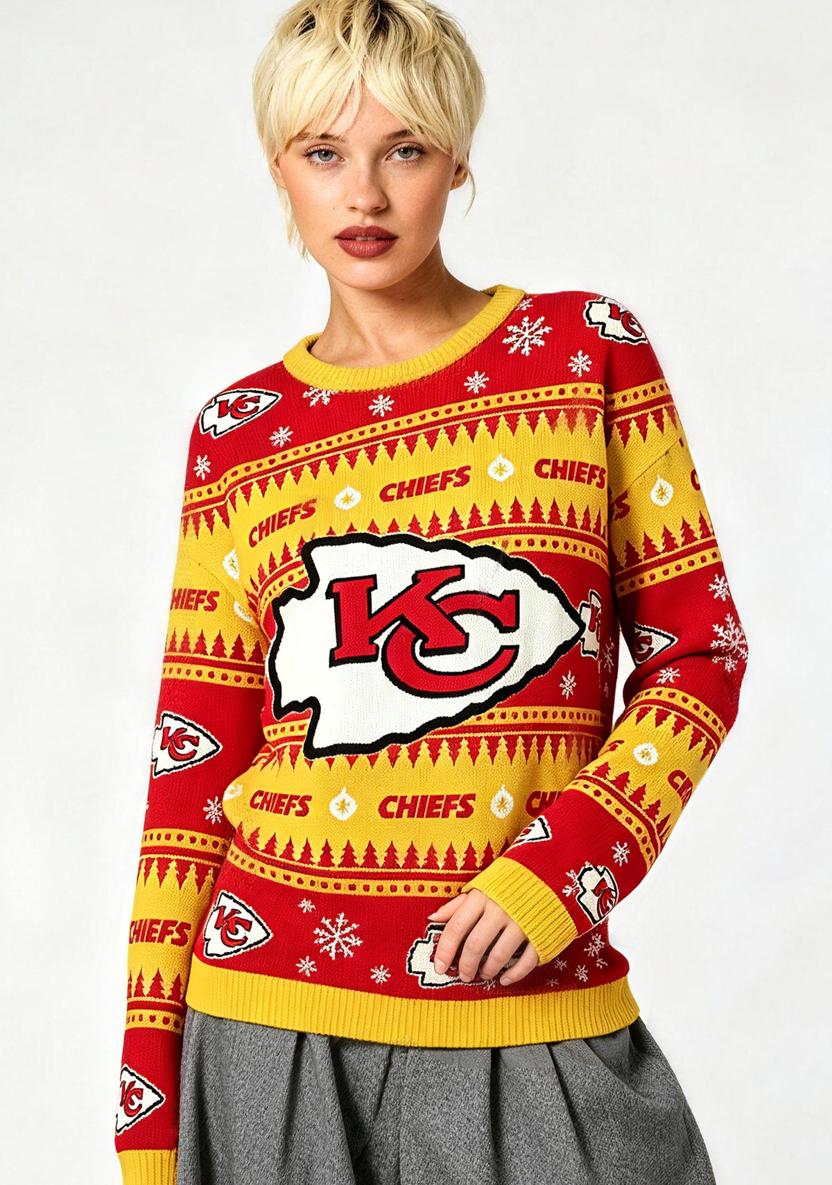 Kansas City Chiefs Ugly Christmas Football Fan Sweatshirt