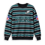 Men's Philadelphia Eagles Striped NFL Crew Neck Sweatshirt