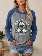Women's Football Fan Gameday Vibes Helmet Printed Hoodie