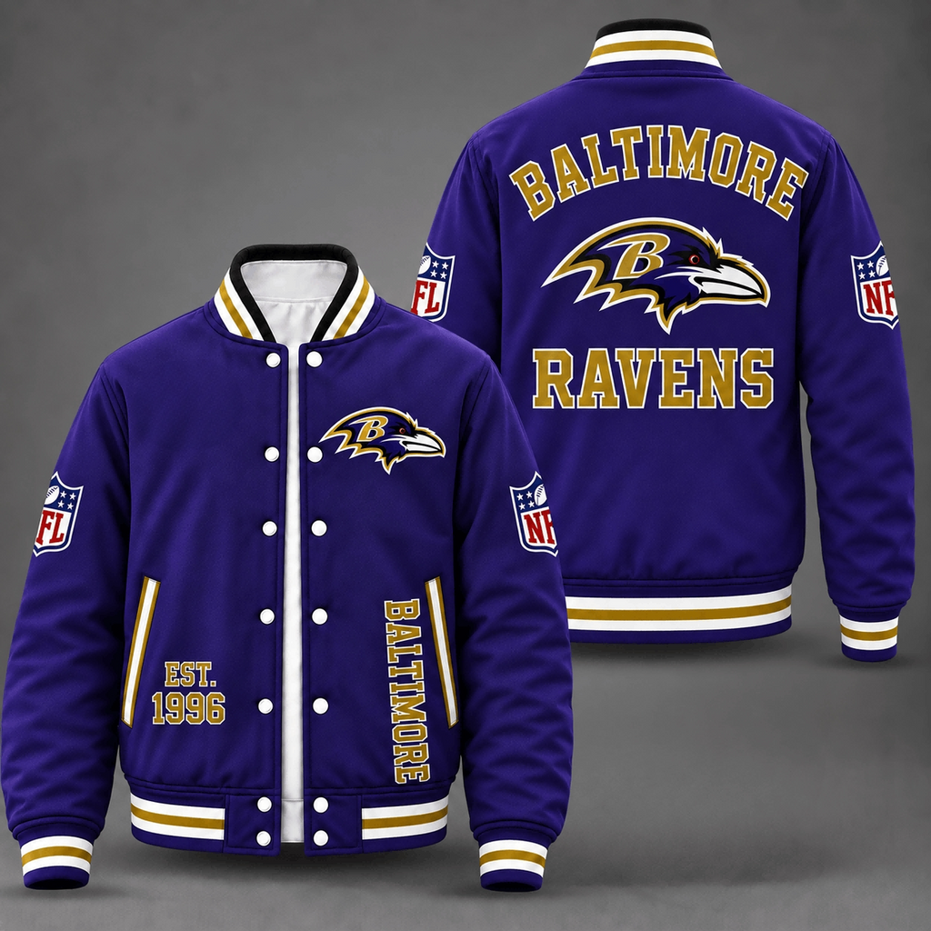 Baltimore Ravens Purple Varsity Jacket