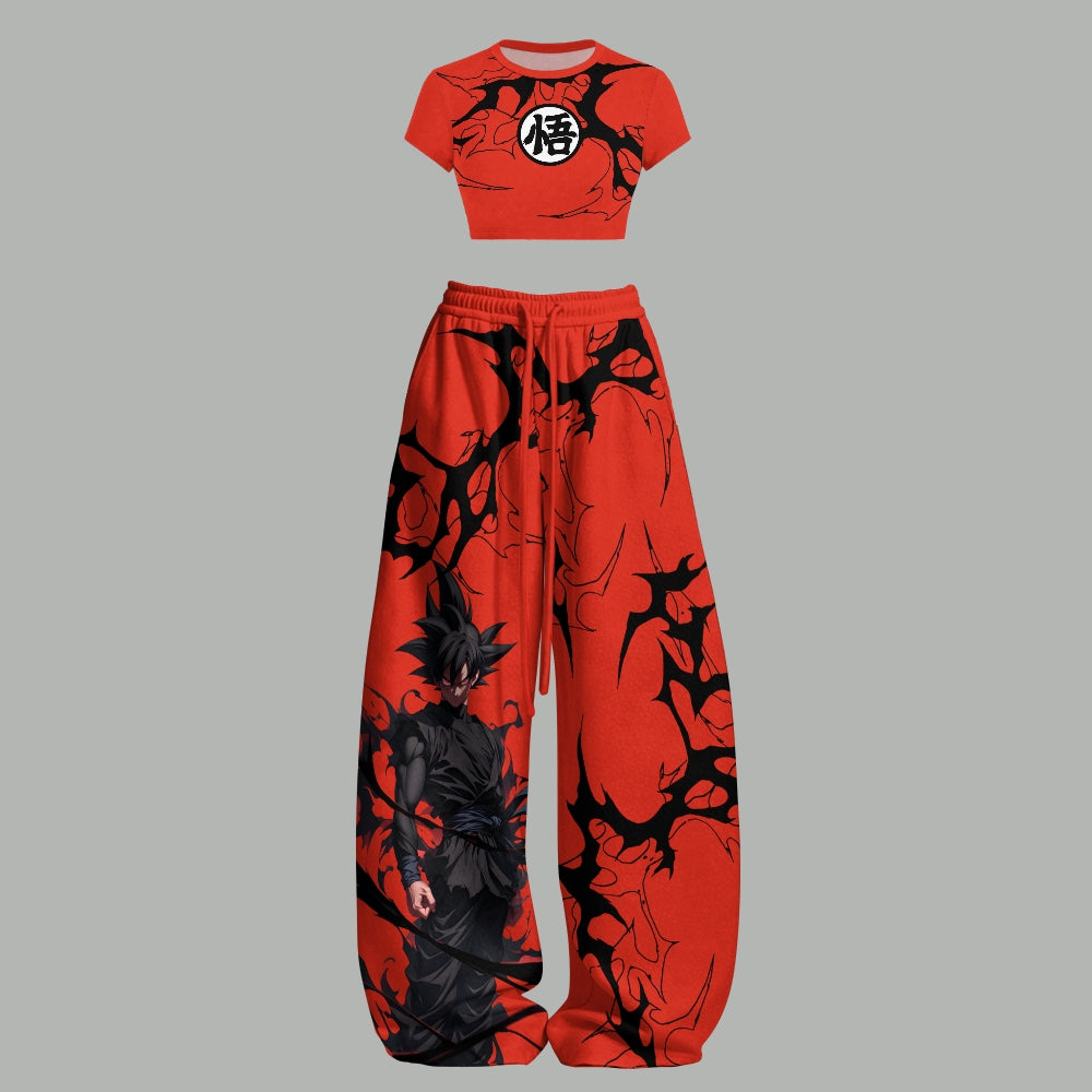 DRAGON BALL Women T-Shirt  & Elasticated Trousers Two-Piece Set