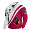 Arizona Cardinals Split Custom Button Mock Neck Sweatshirt