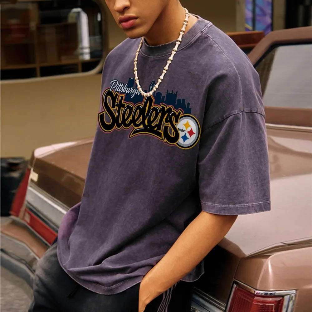 Pittsburgh Steelers Unisex Vintage Washed T-shirt