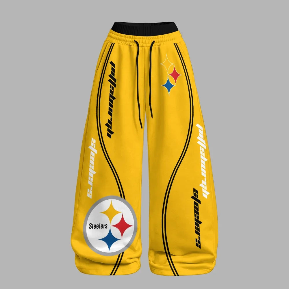 Pittsburgh Steelers Long-Sleeved Double-Layer Stretch Pants Set | NFL