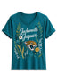 Women's Jacksonville Jaguars Wildflower Graphic V-Neck Raglan Rolled T-Shirt