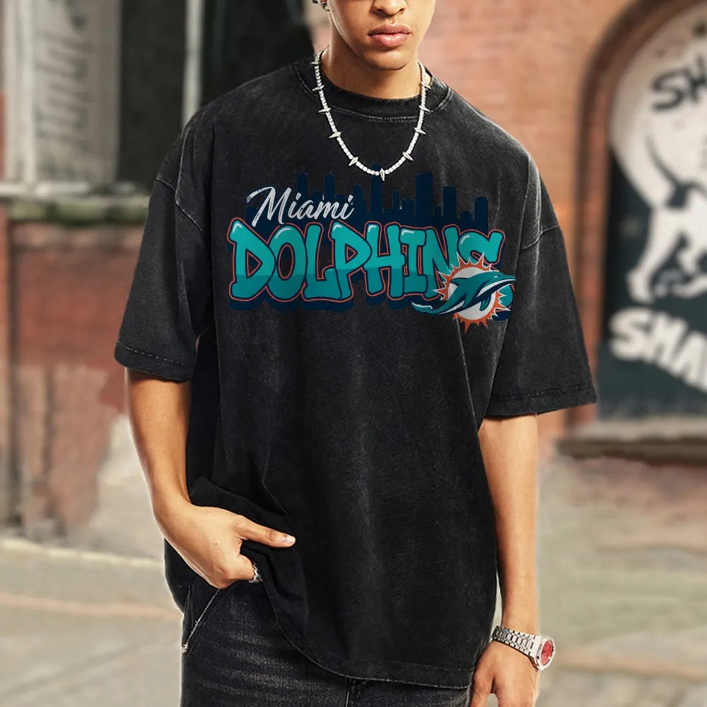 Miami Dolphins Unisex Vintage Washed T-shirt Main image