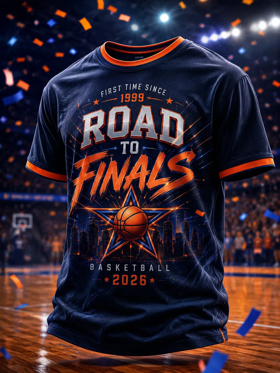 Men's Classic Basketball Fan Graphic Print T-shirt Secondary image