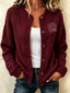 Women's Football Fans Printed Knitted Cardigan Top