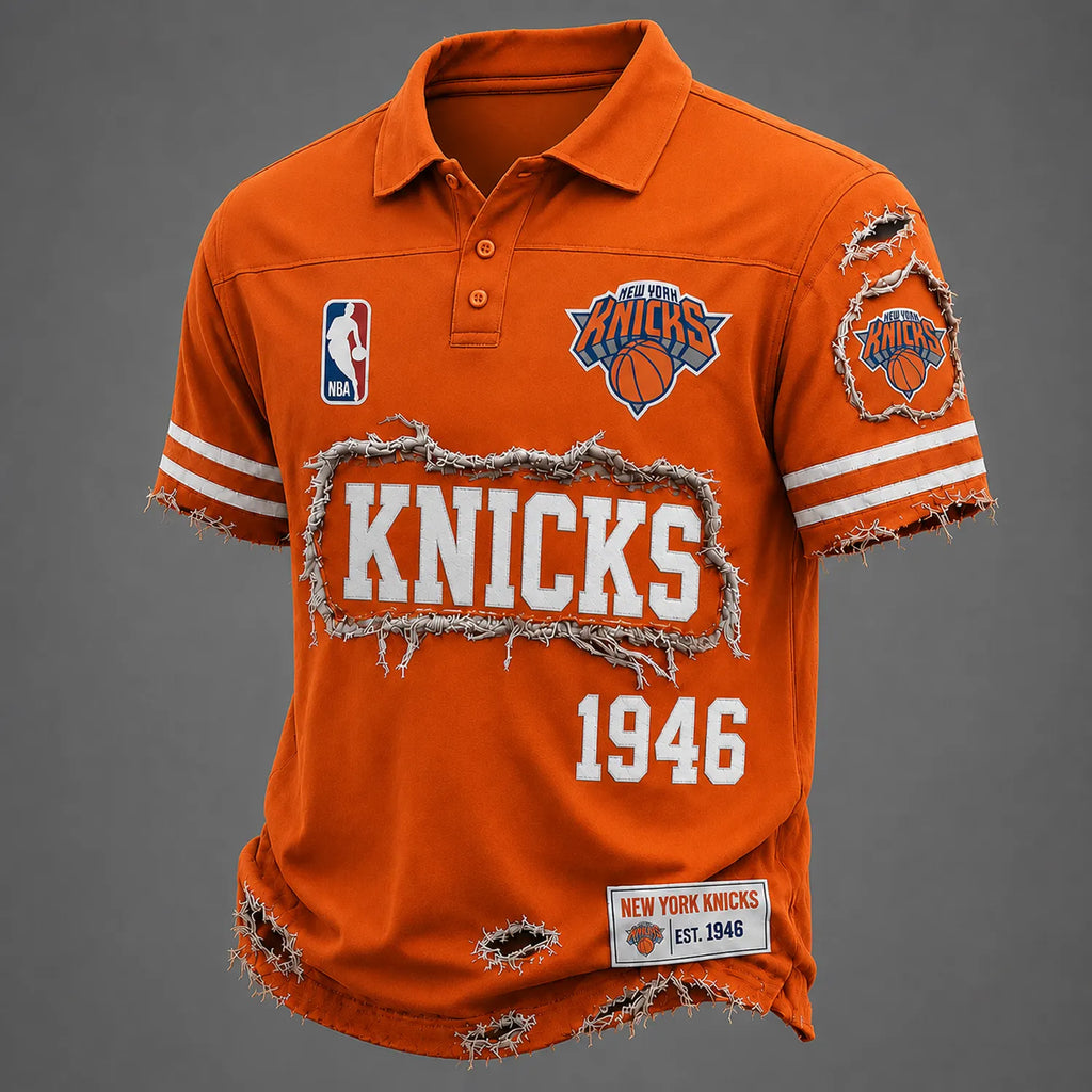 NY Knicks 1946 Distressed V-Neck T-Shirt