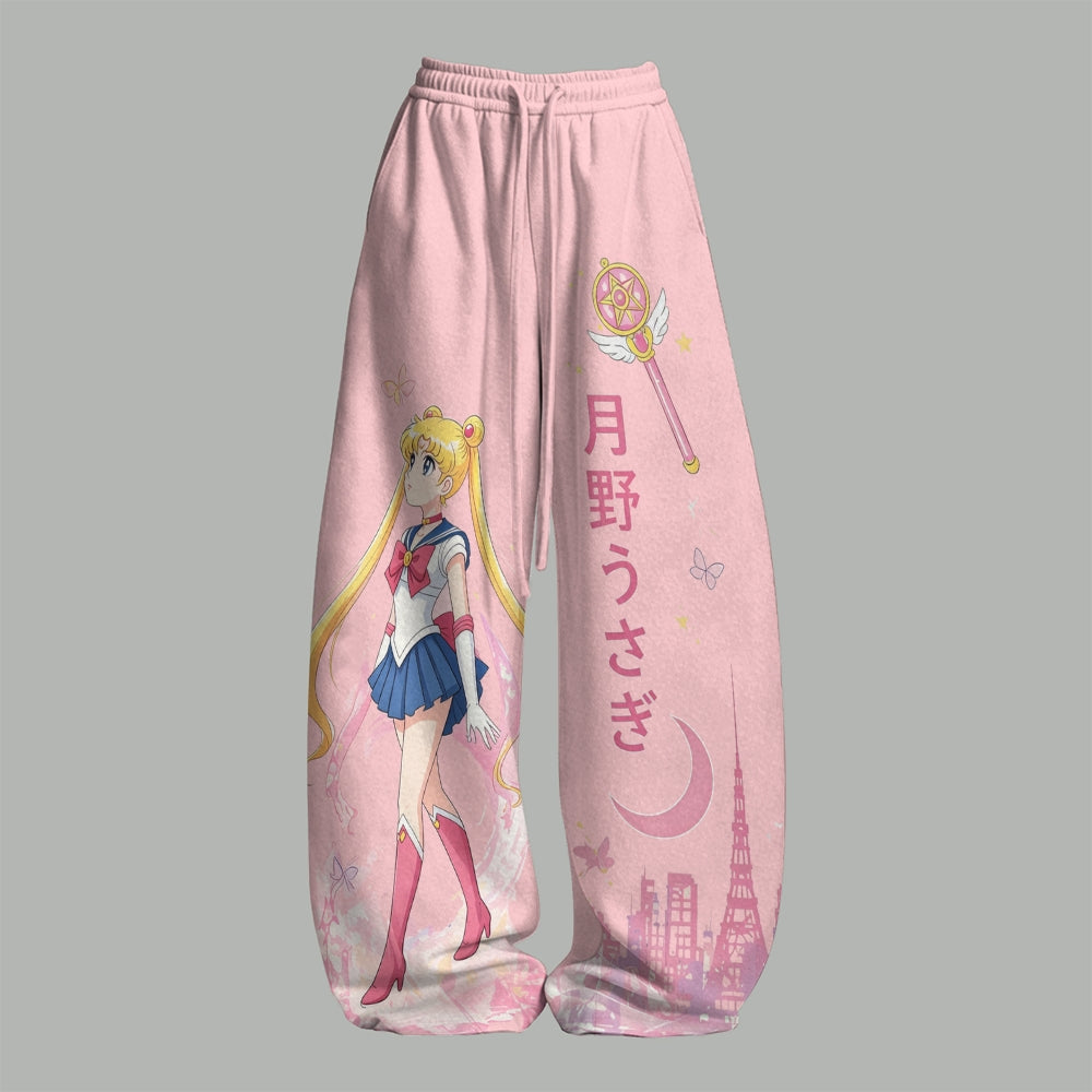 Sailor Moon Women T-Shirt  & Elasticated Trousers Two-Piece Set