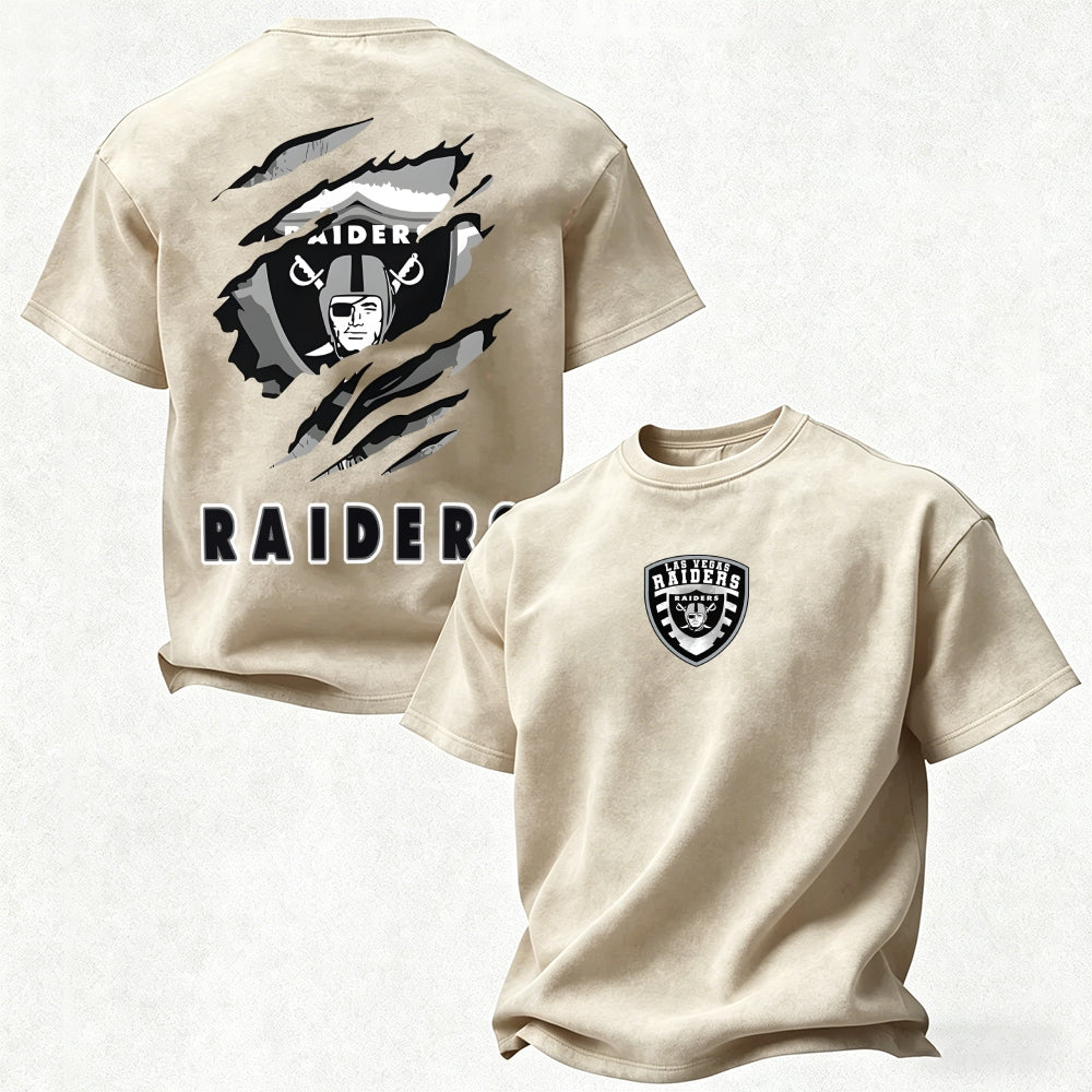 Las Vegas Raiders Printed Unisex 100% Pure Cotton Washed T-Shirt