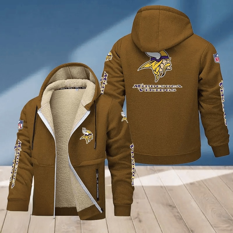 Minnesota Vikings Multicolor Thick Zip-Up Hoodie