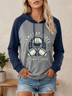 Women's Football Fan Gameday Vibes Helmet Printed Hoodie