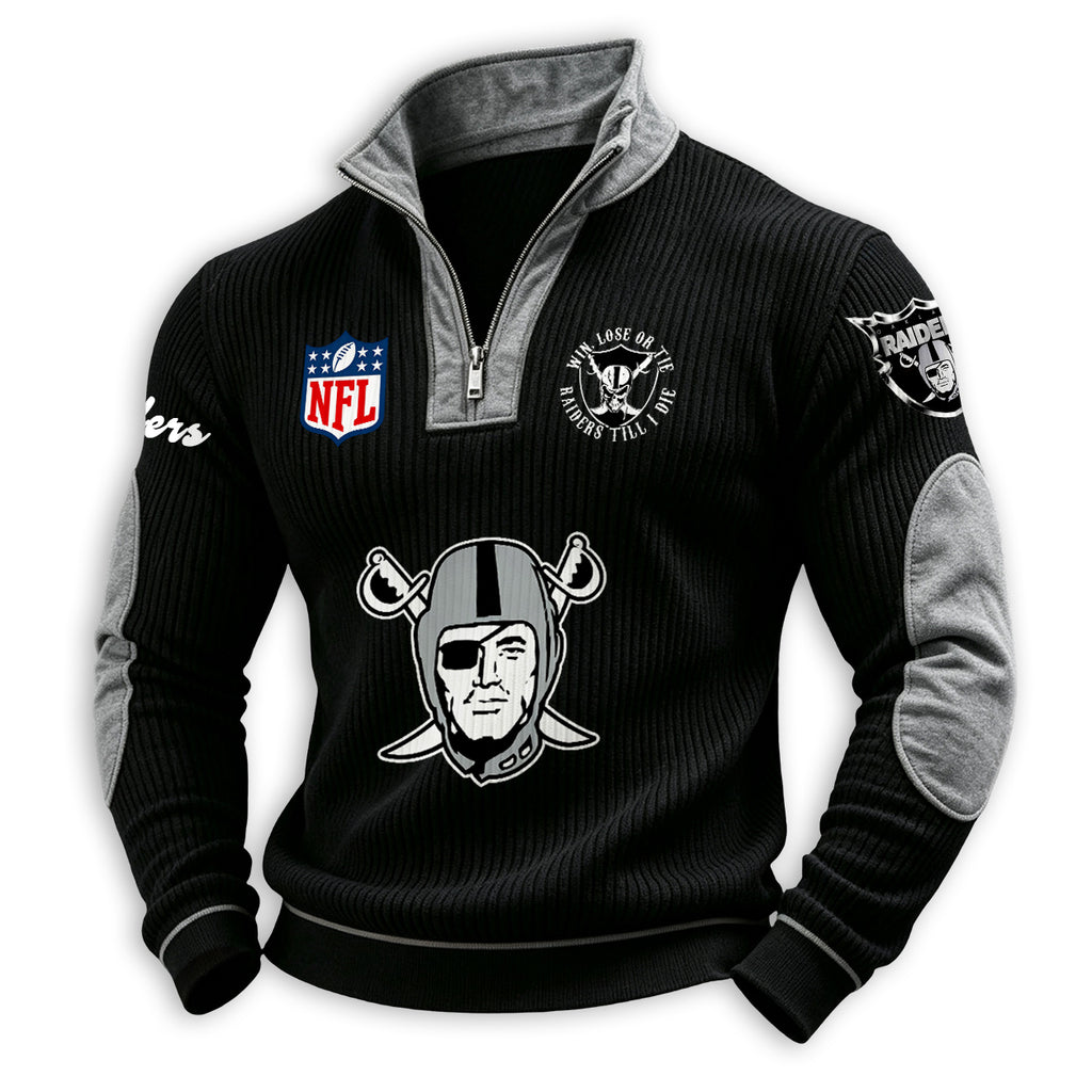 Men’s Las Vegas Raiders 1/4 Zip Pullover Sweatshirt