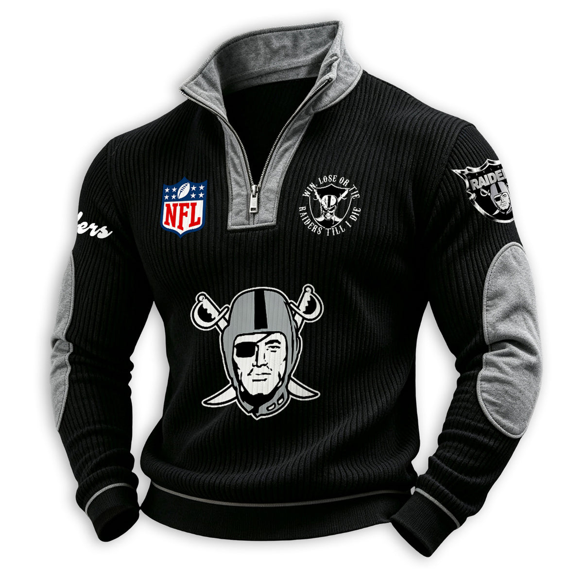 Men’s Las Vegas Raiders 1/4 Zip Pullover Sweatshirt