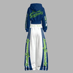 Seattle Seahawks Zip-up hooded jacket and elastic-waist pants set