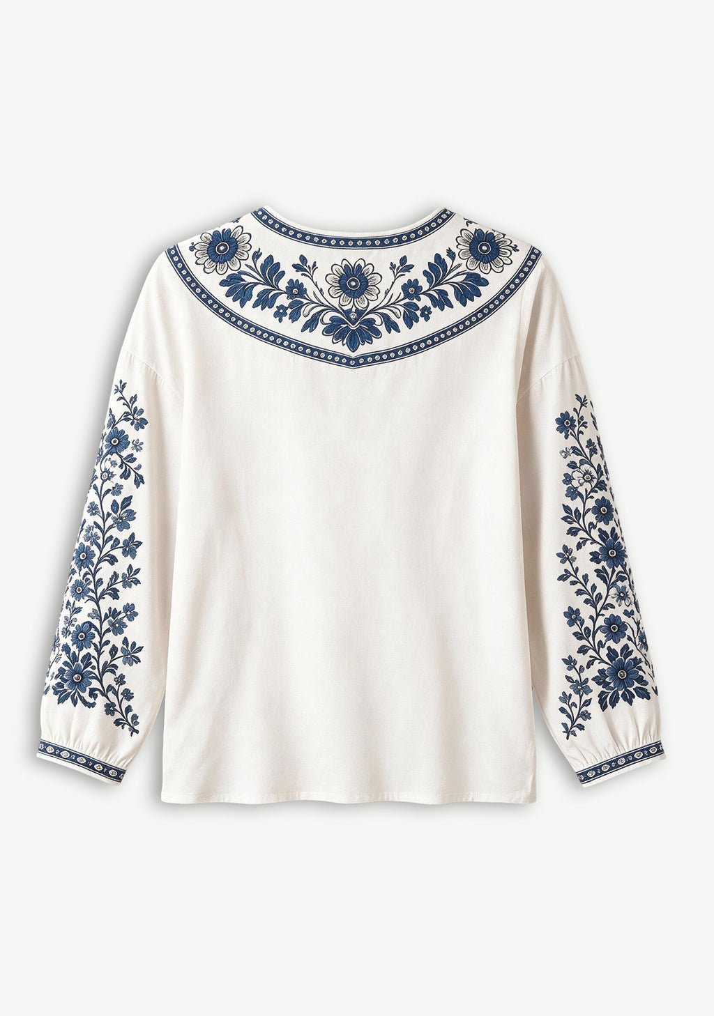 Indianapolis Colts Boho Floral Printed V-Neck Long Sleeve Shirt