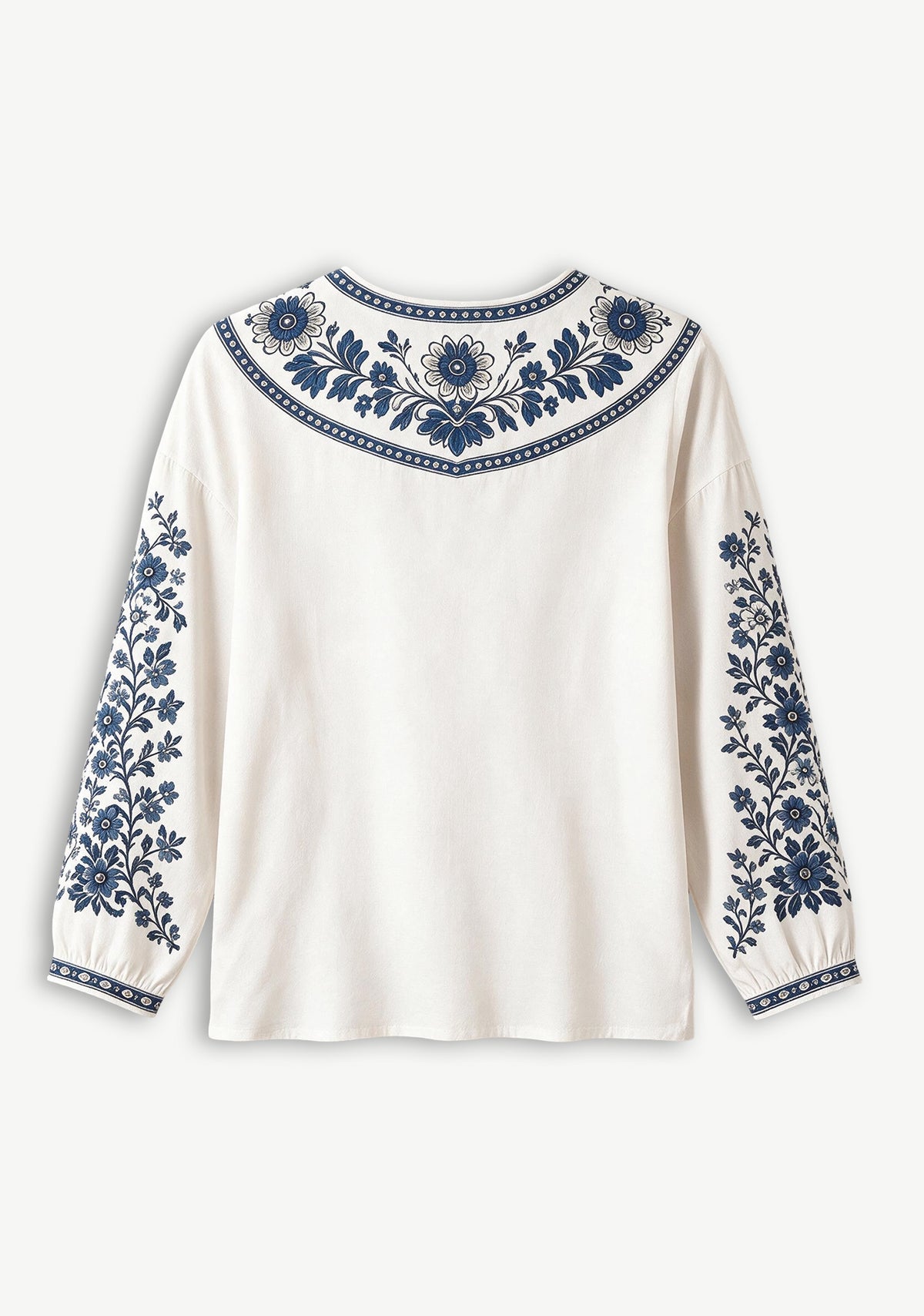Indianapolis Colts Boho Floral Printed V-Neck Long Sleeve Shirt