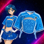 “Sailor Moon” Mesh Short-Sleeve Tube Top Set