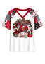 Women's Tampa Bay Buccaneers Patchwork Sleeve V-Neck Raglan T-Shirt