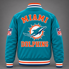 Miami Dolphins Teal Varsity Jacket