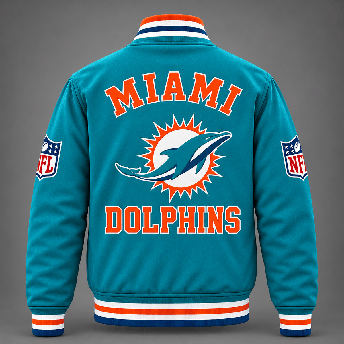 Miami Dolphins Teal Varsity Jacket