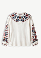 New York Giants Boho Floral Printed V-Neck Long Sleeve Shirt