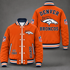 Unisex Denver Broncos Orange Varsity Jacket
