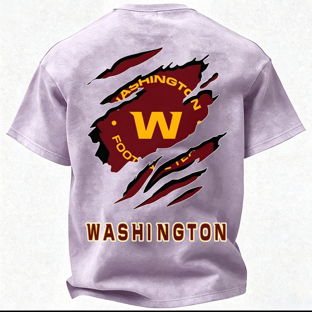 Washington Commanders Printed Unisex 100% Pure Cotton Washed T-Shirt