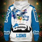 Detroit Lions 2026 New 3D Graphic Hoodie