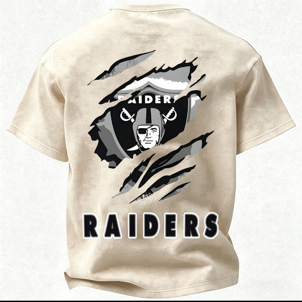 Las Vegas Raiders Printed Unisex 100% Pure Cotton Washed T-Shirt