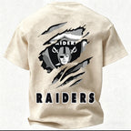 Las Vegas Raiders Printed Unisex 100% Pure Cotton Washed T-Shirt
