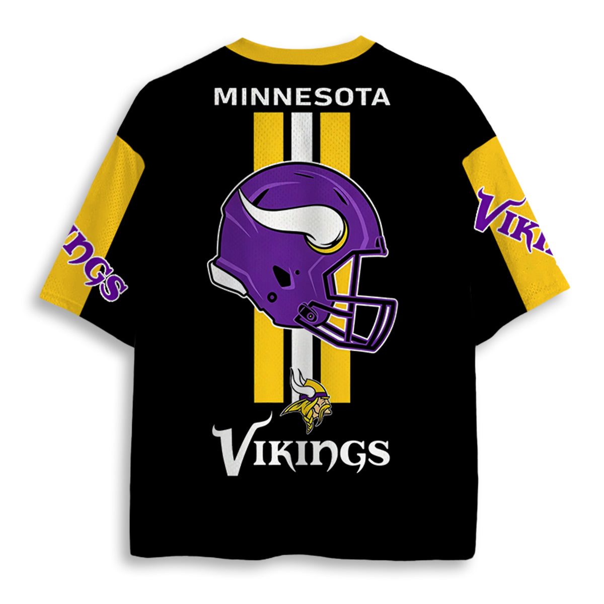 Minnesota Vikings Warrior Black Graphic Jersey Shirts