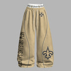 "New Orleans Saints" Long-sleeved double-layer stretch pants set