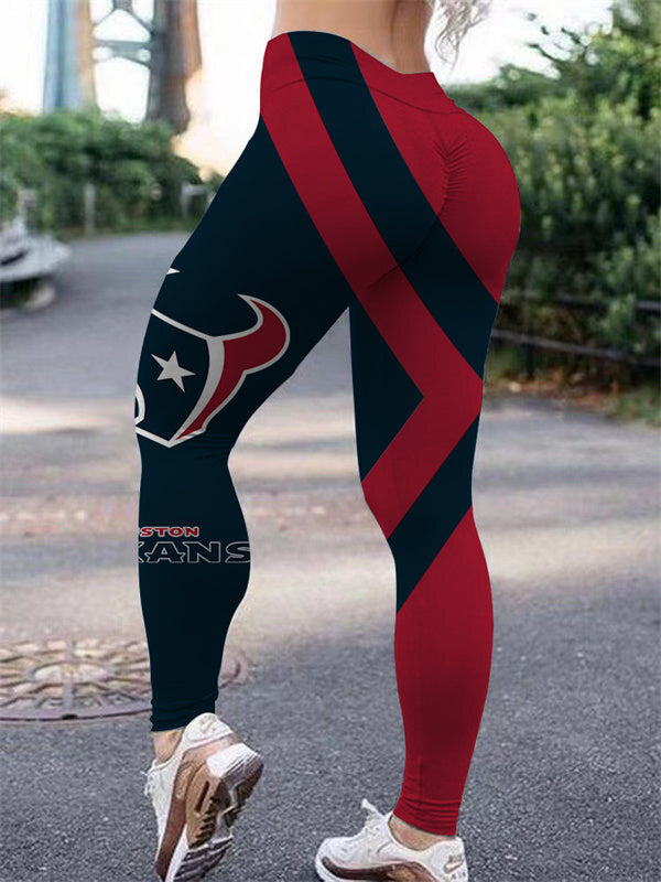 Houston Texans Team Print Workout Leggings For Lady Main image