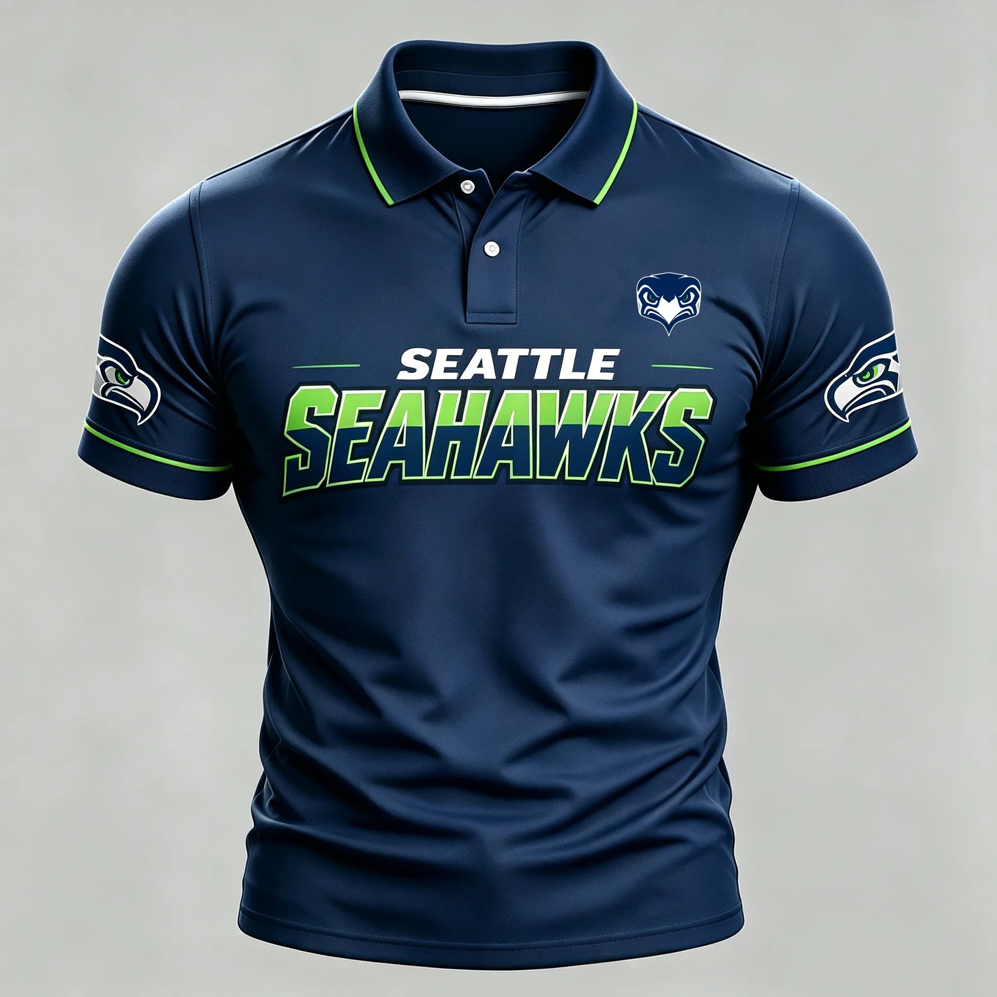 Seattle Seahawks Men's Polo T-Shirt