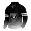 Raiders Gradient Button Mock Neck Sweatshirt