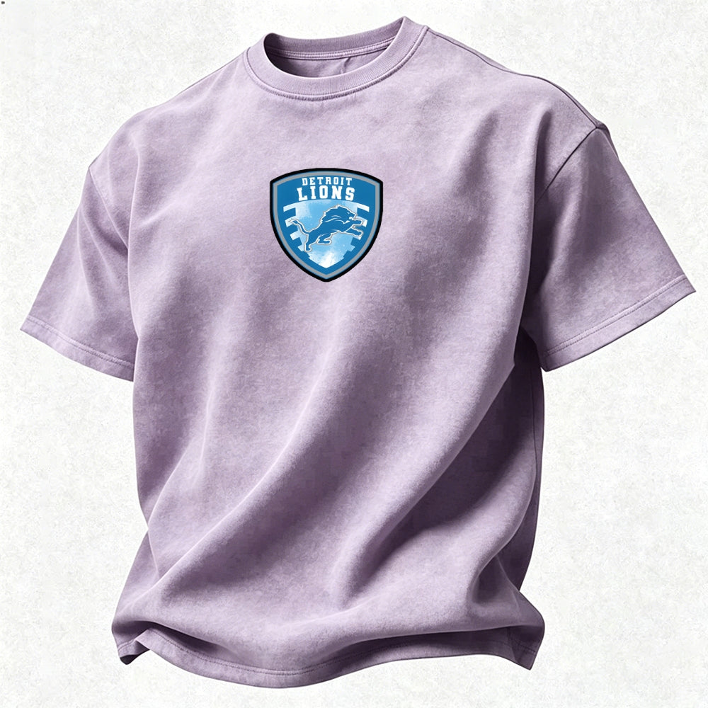 Detroit Lions Printed Unisex 100% Pure Cotton Washed T-Shirt
