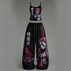 Demon Slayer Top & Elasticated Trousers Two-Piece Set