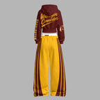 Washington Commanders Zip-up hooded jacket and elastic-waist pants set