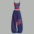 New York Giants Top & Elasticated Trousers Two-Piece Set | NFL