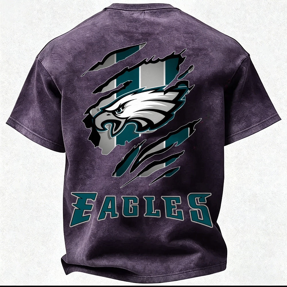 Philadelphia Eagles Printed Unisex 100% Pure Cotton Washed T-Shirt