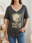 Women's Vintage Football Game Day Helmet Printed Waffle Top