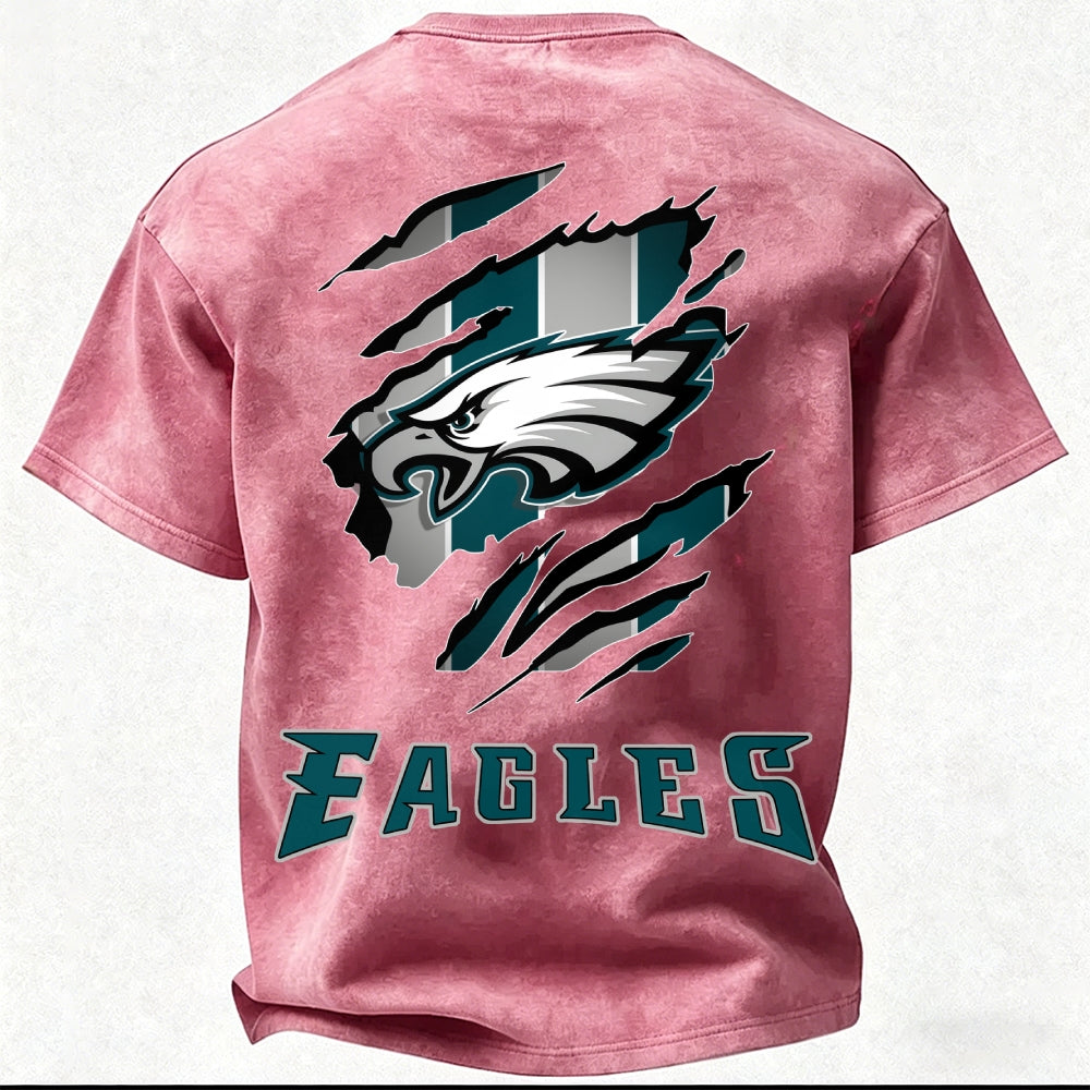 Philadelphia Eagles Printed Unisex 100% Pure Cotton Washed T-Shirt