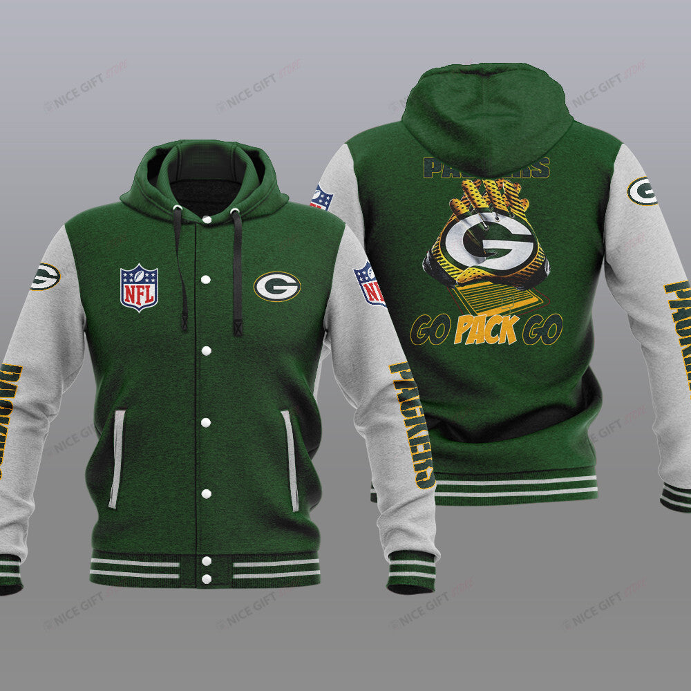 NFL Green Bay Packers Hooded Baseball Jacket Main image