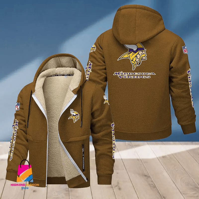 Minnesota Vikings Multicolor Thick Zip-Up Hoodie Secondary image