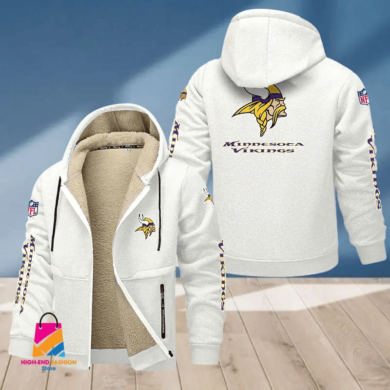 Minnesota Vikings Multicolor Thick Zip-Up Hoodie