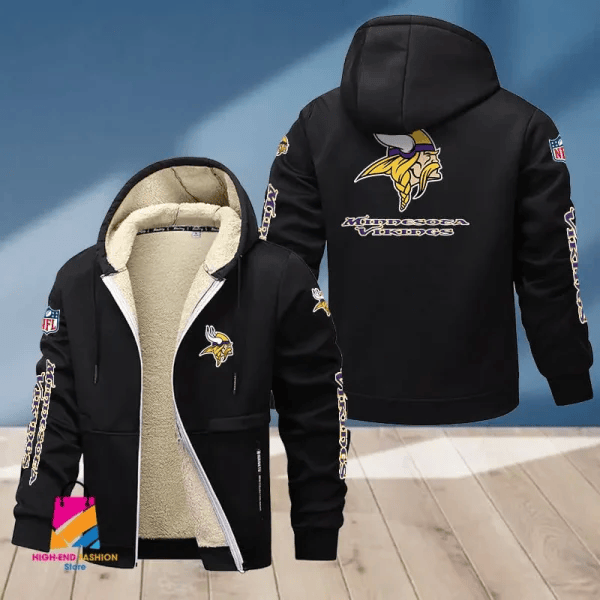 Minnesota Vikings Multicolor Thick Zip-Up Hoodie